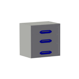Schubladenschrank B0507xT360xH490 mm mit 3 Schubladen (H 1x105; 1x140; 1x175)