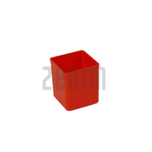 Kunststoffbehälter rot 54x54x63 mm
