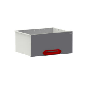 Lade HD B0447xB360xH210 mm grau/rot